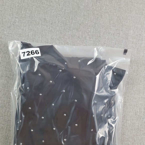 Ramy Brook Della Turtleneck Midi Dress Xxs Black Studded Long Sleeve Bodycon - Picture 2 of 15